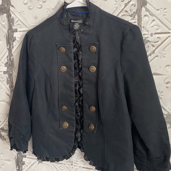 Stooshy Jackets & Blazers - Stooshy adorable ruffle military style jacket